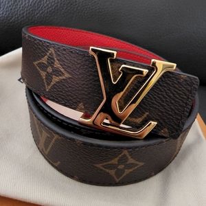 Authentic Louis Vuitton reversible initiales belt